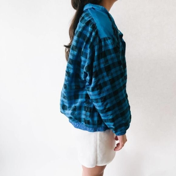 Vintage Lavon Blue Plaid Jacket M - Picture 5 of 7